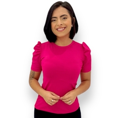 Blusinha Feminina Canelada Longa Manguinha Princesa - comprar online