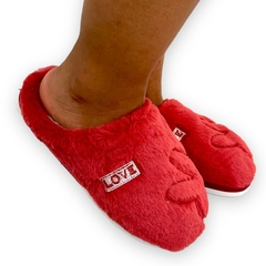 Pantufa Chinelo Emborrachada Feminina Conforto Frio Love - ANJ MODAS