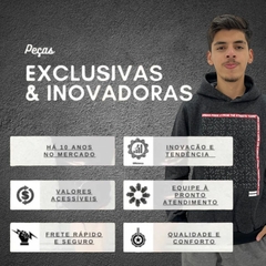 Imagem do Blusa Flanelada Frio Moletom Canguru Masculina Capuz Inverno