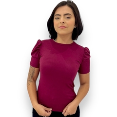 Blusinha Feminina Canelada Longa Manguinha Princesa - comprar online