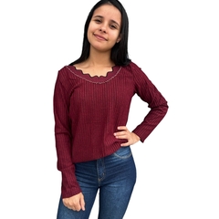 Blusinha Manga Longa Feminina Social De Frio Premium