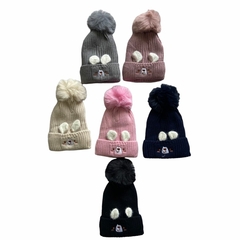 Touca Gorro De Pompom Infantil Criança Frio Fofinha Coelho - loja online