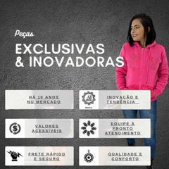 Blusa Moletom Feminina Peluciada Aberta Com Capuz Inverno - loja online