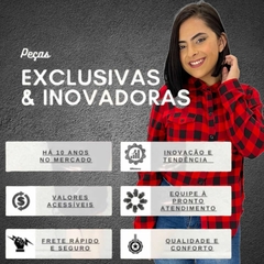 Blusa Camisa Xadrez Feminina Manga Longa Festa Junina - comprar online