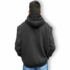 Blusa Peluciada De Frio Moletom Masculina Capuz Ziper Cordão