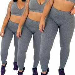 Kit 3 Legging Suplex Flanelada Feminina Fitness Academia Top na internet