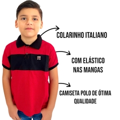 Camiseta Polo Infantil Menino Gangster Camisa Original - ANJ MODAS