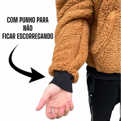 Blusa De Frio Casaco Teddy Peluciado Masculino Fechada - loja online