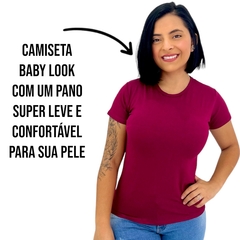 Blusa Blusinha Feminina Camiseta Baby Look Camisa Basica Lisa - comprar online