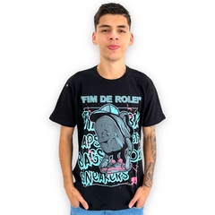 Camiseta Masculina Manga Curta Gola Careca Estampada Basica