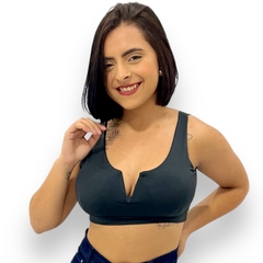 Blusinha Cropped Feminino Curto Decote Em V Com Bojo