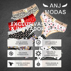 Kit Com 10 Tangas Cotton Com Cós Largo Confortável Atacado - comprar online