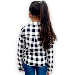 Camisa Xadrez Infantil Menina Manga Longa Festa Junina - loja online