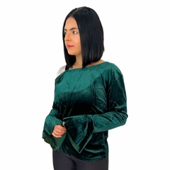 Blusinha Blusa Feminina Manga Longa Morcego Camurça Inverno na internet