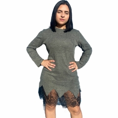 Vestido Feminino Tricot Manga Longa na internet