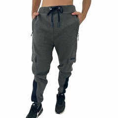 Imagem do Calça Moletom Masculina Cargo Gangster Com Punho Caminhada