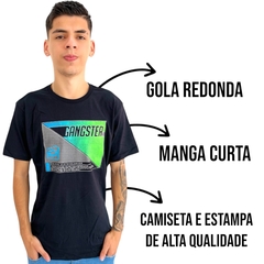 Imagem do Camiseta Masculina Gangster Estampada Gola Careca