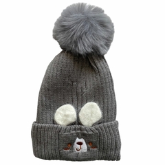 Touca Gorro De Pompom Infantil Criança Frio Fofinha Coelho - loja online