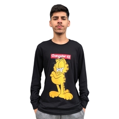 Camiseta Manga Comprida Premium Garfield Masculina Gangster