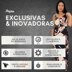 Vestido Estampado Com Bojo Alcinha Com Regulagem Botão Fake - ANJ MODAS