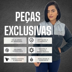 Imagem do Blusa Moletom Feminina Aberta Capuz Peluciada Por Dentro