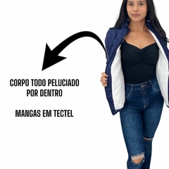 Imagem do Jaqueta Juvenil Menina Nylon Forrada Com Pelinhos Por Dentro