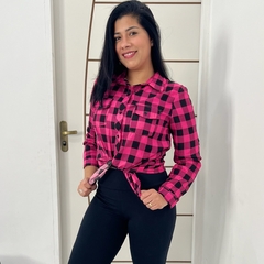 Blusa Camisa Xadrez Feminina Manga Longa Festa Junina - loja online