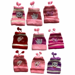 Kit 3 Touca Gorro Pompom Infantil Menina Criança Variada - ANJ MODAS