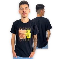 Camiseta Masculina Básica Gola Redonda Gangster Importada - ANJ MODAS