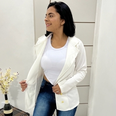 Imagem do Casaquinho Blazer Feminino Social Acinturado Casaco Slim