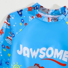 Sunga Infantil Menino Camiseta Proteção Uv 50 Sunga Boxe Bo na internet