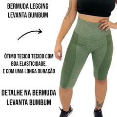 Bermuda Sem Costura Levanta Bumbum Modeladora Academia