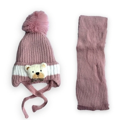 Kit Touca+Cachicol+Infantil Menino Menina Inverno Quentinha