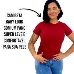 Blusa Blusinha Feminina Camiseta Baby Look Camisa Basica Lisa - comprar online