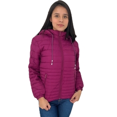 Jaqueta Juvenil Menina Nylon Forrada Com Pelinhos Por Dentro - comprar online