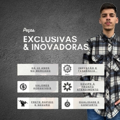 Camisa Flanelada Xadrez Masculina Manga Longa Lenhador - comprar online