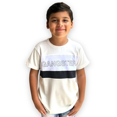 Camiseta Infantil Menino De Marca Gola Careca Estilosa