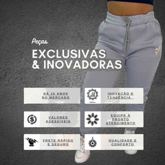 Imagem do Calça Moletom Feminina Flanelada Importada Jogger Academia