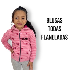 Blusa De Frio Casaco Moletom Infantil Zíper Menina Olyns na internet