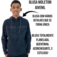 Imagem do Blusa De Moletom Juvenil Masculina Gangster Importada Aberta