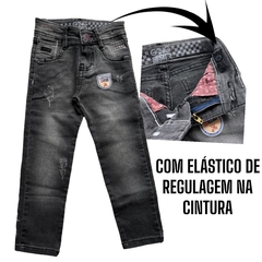 Calça Jeans Infantil Gangster Regulagem Na Cintura Premium - comprar online