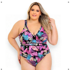 Maio Plus Size Body Feminino Praia Grande Alça Reforçada