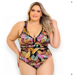 Imagem do Maio Plus Size Body Feminino Praia Grande Alça Reforçada