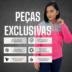 Blusa Moletom Feminina Aberta Capuz Peluciada Por Dentro - loja online