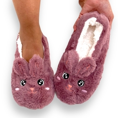 Pantufa Feminina Sapato Antiderrapante Solado De Borracha