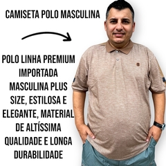 Imagem do Camiseta Polo Colarinho Plus Size Masculina Linha Premium