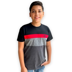 Camiseta Menino Juvenil Gola Careca Detalhada Original - comprar online