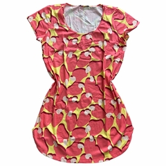 Vestido Curto Plus Size T-shirt Casual Estampado Malha - comprar online