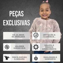 Blusa Casaco De Pelinho Menina Infantil Com Botoes Inverno - loja online