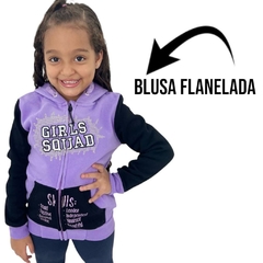 Blusa Moletom Menina Inverno Flanelada Premium Olyns - loja online